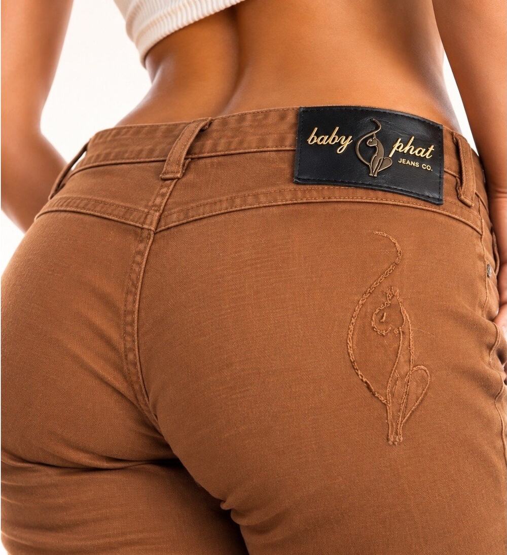 Baby Phat Vintage Women’s Size 5 Brown Low Rise Cropped Capri Pants Y2K Stretch